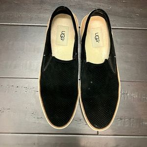 UGG black suede slip on sneakers 8.5